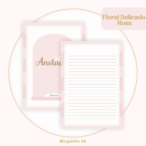 floral delicado bloco a6