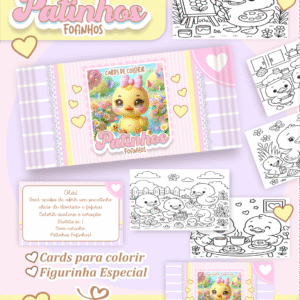 Card colorir Patinhos