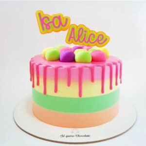 topo de bolo nome neon