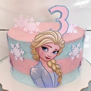 topo de bolo frozen aquarela