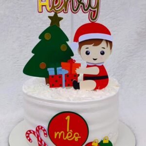topo de bolo natal menino