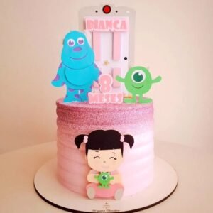 topo de bolo mosntros s.a menina