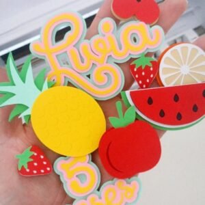 Topo de bolo frutinhas