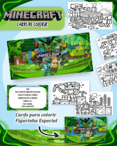Card Colorir Minecraft