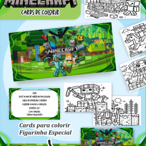 Card Colorir Minecraft