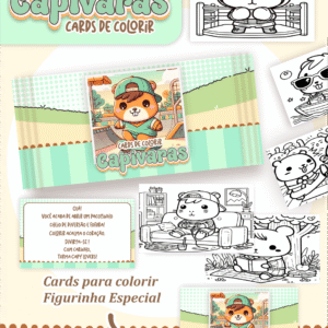 Card capivara menino