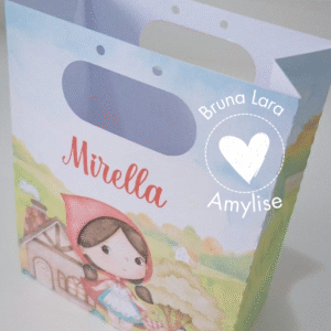 Sacolinha Personalizada 11X8  10 unidades (Com Nome) Perfeita para Lembrancinhas de Festa Infantil!