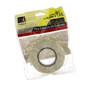 FITA BANANA ADESIVA DE ESPUMA DUPLA FACE 19mm 19X1,5 TOKE E CRIE