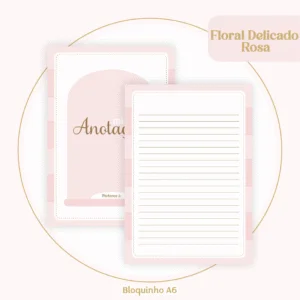 floral delicado bloco a6