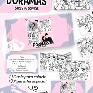 Card de colorir doramas