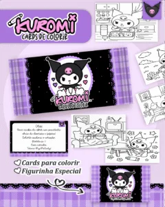 Card colorir Kuromi