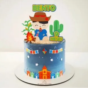 topo de bolo festa junina menino