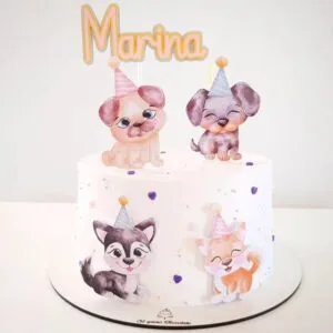 topo de bolo cachorrinhos