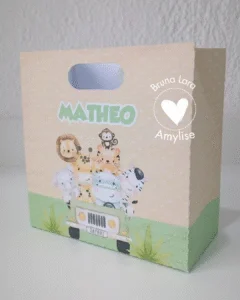 Sacolinha Personalizada 11,5X11 10 unidades (Com Nome) Perfeita para Lembrancinhas de Festa Infantil!